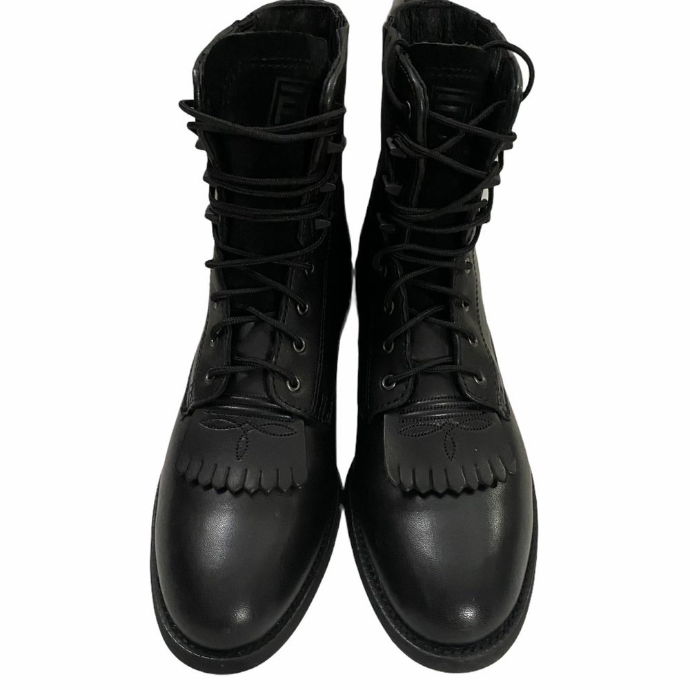 Ariat Heritage Lacer II Black Leather Kiltie Boots - Picture 4 of 11